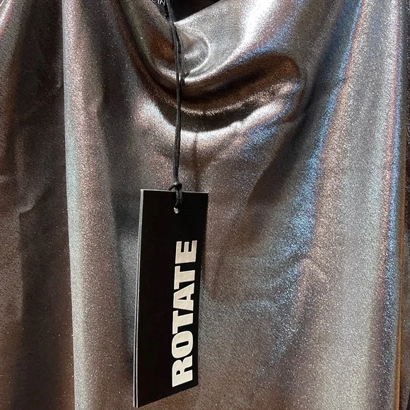 Sidney Metallic Stretch Satin Mini Dress - Picture 6 of 9